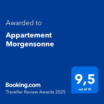 Ein Zertifikat, Auszeichnung, Logo oder anderes Dokument, das in der Unterkunft Appartements Morgensonne ausgestellt ist