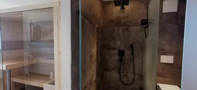 Ein Badezimmer in der Unterkunft Ferienwohnung am Lindenweg