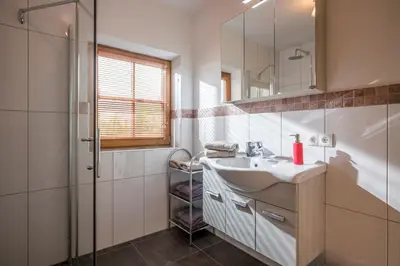Ein Badezimmer in der Unterkunft Ferienhof Formegg