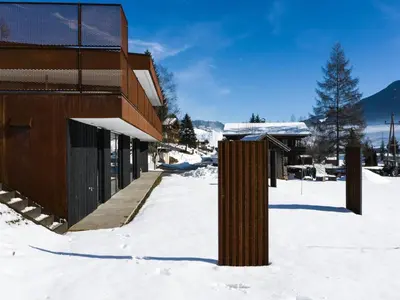 Ein allgemeiner Bergblick oder ein Berglick von der Ferienwohnung aus