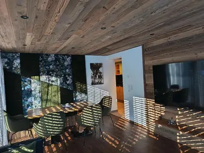 Ein Sitzbereich in der Unterkunft Apartment in Hohe Tauern near Wildkogel Arena