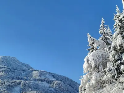 Ein allgemeiner Bergblick oder ein Berglick von der Ferienwohnung aus