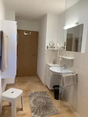 Ein Badezimmer in der Unterkunft Ferienwohnung Lerchenhof