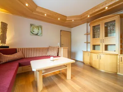 Ein Sitzbereich in der Unterkunft Ferienhaus Nössig