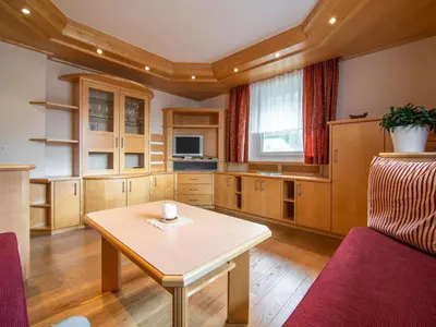 Ein Sitzbereich in der Unterkunft Ferienhaus Nössig