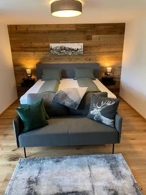 Ein Sitzbereich in der Unterkunft Haus Hager