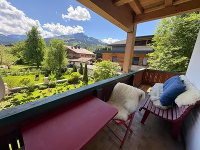 Ein allgemeiner Bergblick oder ein Berglick von der Ferienwohnung aus