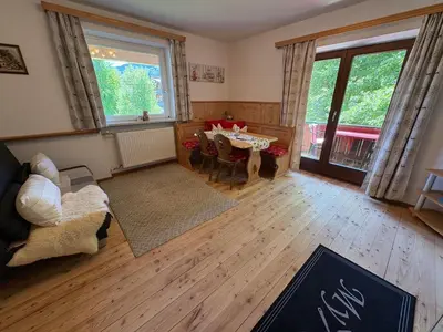 Ein Sitzbereich in der Unterkunft Haus Hager