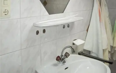 Ein Badezimmer in der Unterkunft Ansprechende Ferienwohnung