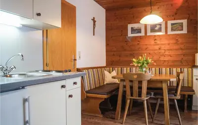 Küche/Küchenzeile in der Unterkunft Schoene Ferienwohnung-Niederau