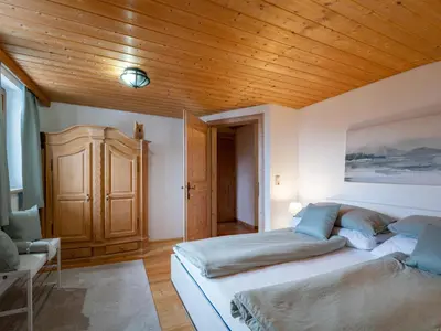Ein Bett oder Betten in einem Zimmer der Unterkunft Ferienwohnung Gabriele