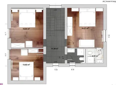 Grundriss der Unterkunft Finest Ski Chalet Leogang by All in One Apartments