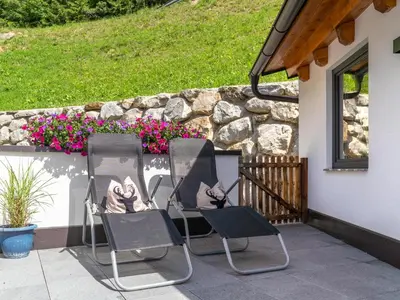 Ein Sitzbereich in der Unterkunft Chalet Georg