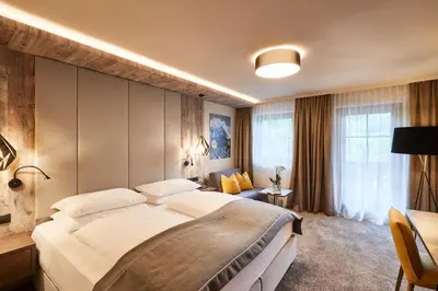 Ein Bett oder Betten in einem Zimmer der Unterkunft Der Postwirt