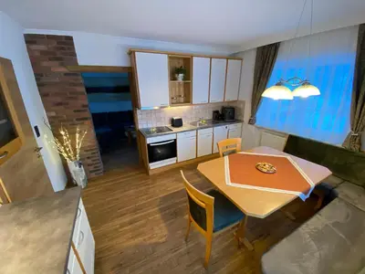Küche/Küchenzeile in der Unterkunft Ferienwohnung Wildkogelblick
