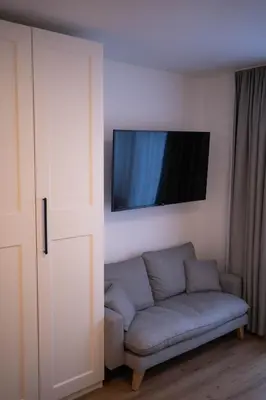Ein Sitzbereich in der Unterkunft LUSE Living