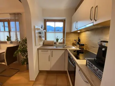 Küche/Küchenzeile in der Unterkunft Ferienwohnung Tribus
