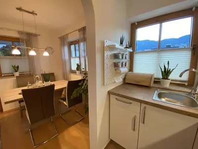 Küche/Küchenzeile in der Unterkunft Ferienwohnung Tribus