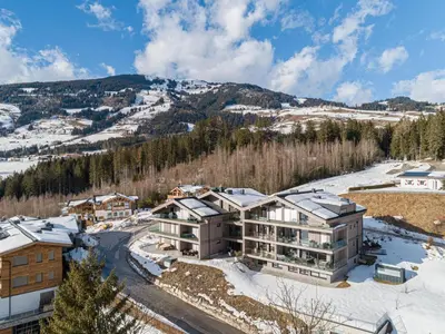 Ein allgemeiner Bergblick oder ein Berglick von der Ferienwohnung aus
