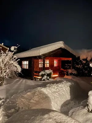 Das gemütliche Chalet im Bergdoktordorf Ellmau im Winter