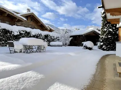 Das gemütliche Chalet im Bergdoktordorf Ellmau im Winter
