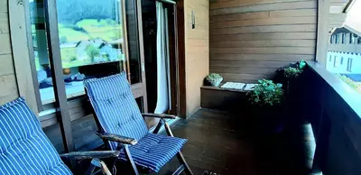 Ein Balkon oder eine Terrasse in der Unterkunft Gästehaus Huber