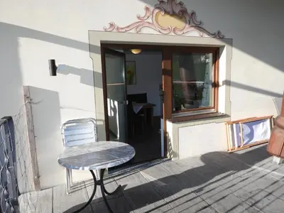 Ein Balkon oder eine Terrasse in der Unterkunft Ferienwohnungen Hinterholzer