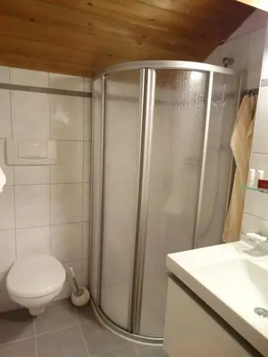 Ein Badezimmer in der Unterkunft Appartement Haus Seerose