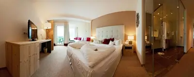 Ein Sitzbereich in der Unterkunft Alpenhotel Stefanie