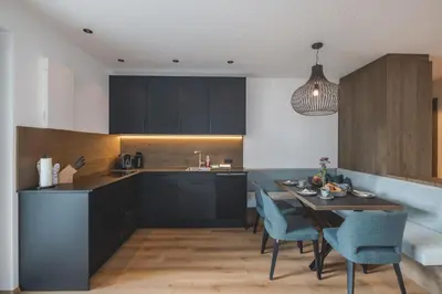 Küche/Küchenzeile in der Unterkunft Thalhof Apartments
