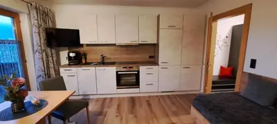 Küche/Küchenzeile in der Unterkunft Ferienwohnung Steinberger
