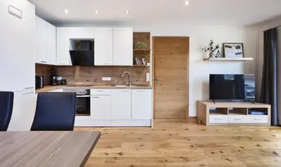 Küche/Küchenzeile in der Unterkunft Apartment ZUM Fuchs