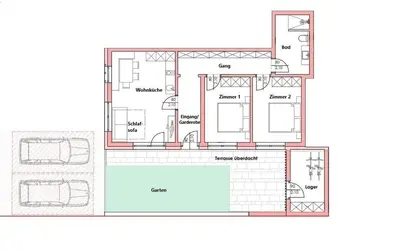 Grundriss der Unterkunft Apartment ZUM Fuchs