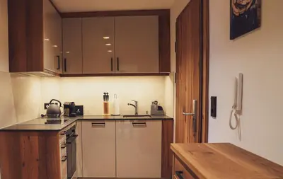 Küche/Küchenzeile in der Unterkunft Mocking Ferienappartements
