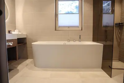Ein Badezimmer in der Unterkunft Metzgerwirt