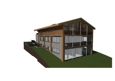 Das Gebäude in dem sich die Ferienwohnung befindet