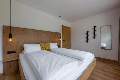 Ein Bett oder Betten in einem Zimmer der Unterkunft Glückhoch2