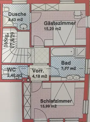Grundriss der Unterkunft Apart Schiestl
