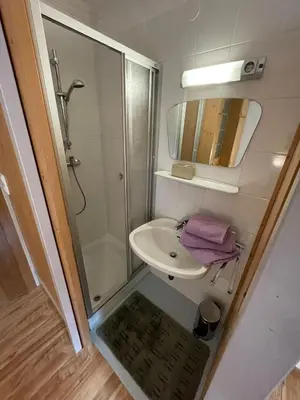 Ein Badezimmer in der Unterkunft Apartment Wildalmblick