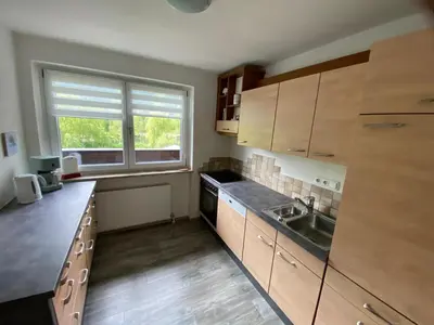 Küche/Küchenzeile in der Unterkunft Apartment Wildalmblick