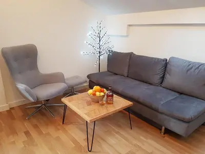 Ein Sitzbereich in der Unterkunft Ferienwohnung Rainer