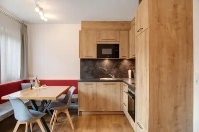Küche/Küchenzeile in der Unterkunft Bergliebe Apartments