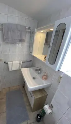 Ein Badezimmer in der Unterkunft Sepps Appartement