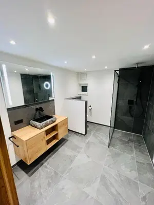 Küche/Küchenzeile in der Unterkunft Schöne Wohnung mit Ausblick, Sauna und Hot-Pot in Westendorf, Tirol