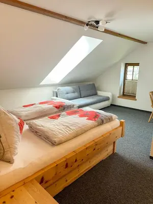 Ein Bett oder Betten in einem Zimmer der Unterkunft Gasthof Franziskibad