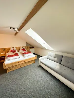 Ein Bett oder Betten in einem Zimmer der Unterkunft Gasthof Franziskibad