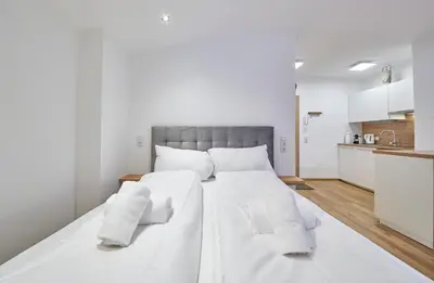 Ein Bett oder Betten in einem Zimmer der Unterkunft Appartement Bergzeit