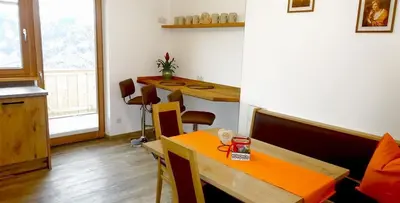 Ein Sitzbereich in der Unterkunft Ferienwohnung Natural B