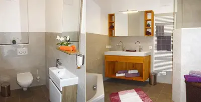 Ein Badezimmer in der Unterkunft Ferienwohnung Natural B