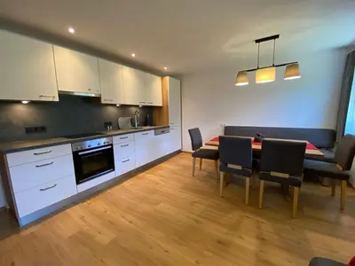 Küche/Küchenzeile in der Unterkunft Ferienwohnung Trattner